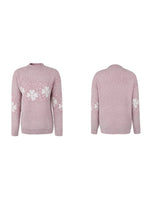 Load image into Gallery viewer, Half High Collar Snowflake Knit Sweater Women N6H259