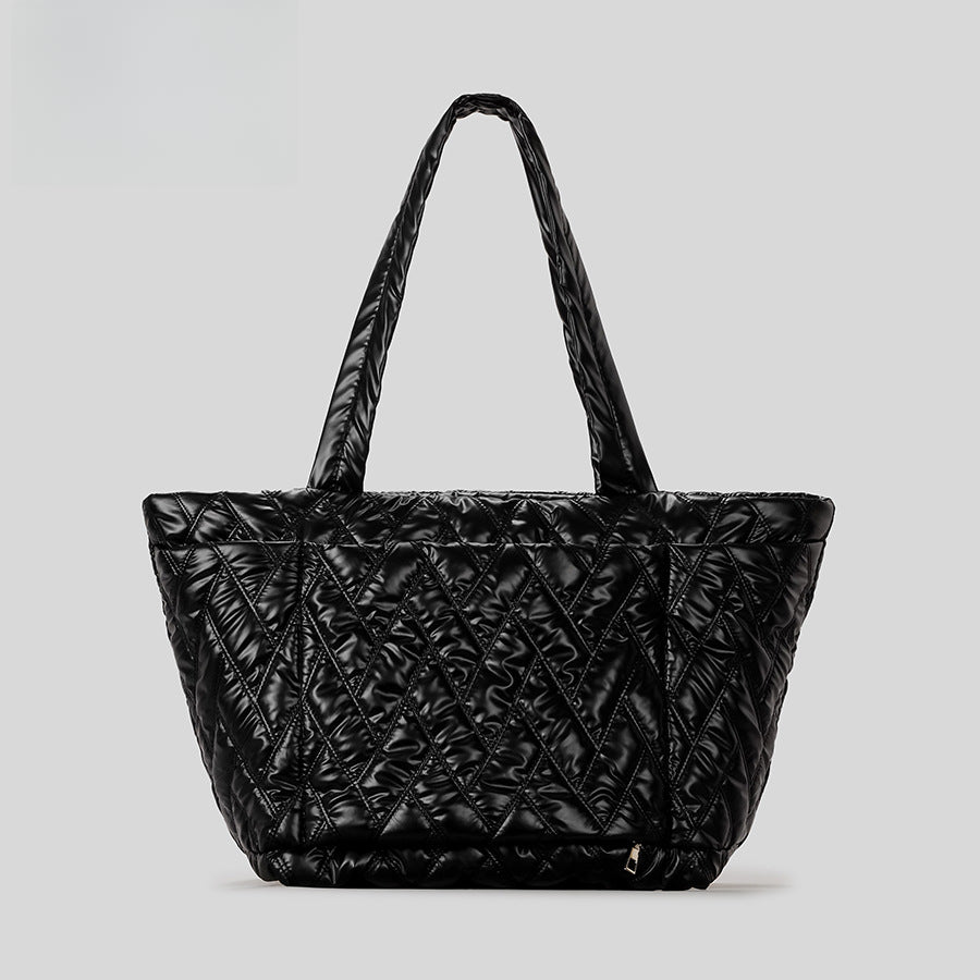 Diamond Quilted Nylon Tote  S5P377