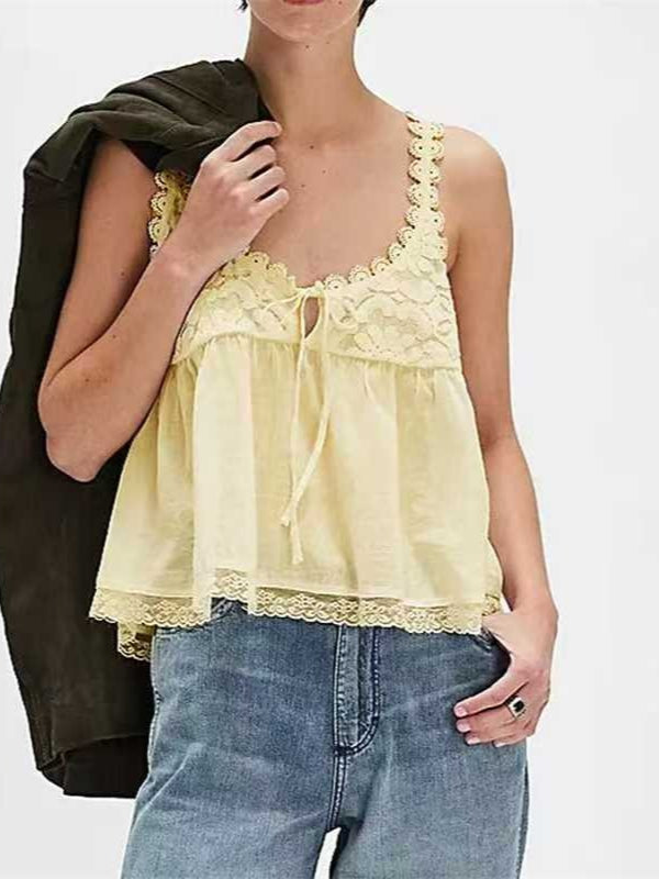 Y2K Lace Trim Camisole Women N6C121