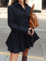 Load image into Gallery viewer, Blazer Bouffant Skirt Set Set In Heavyweight Black N5Z456
