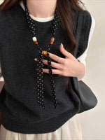 Load image into Gallery viewer, Retro Paisley Beaded Scarf Choker Necklace Women N6D006