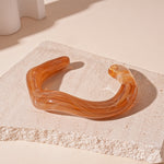 Load image into Gallery viewer, Freeform Marbled Bangle Acrylic Multi-Tone Circular  S5P071
