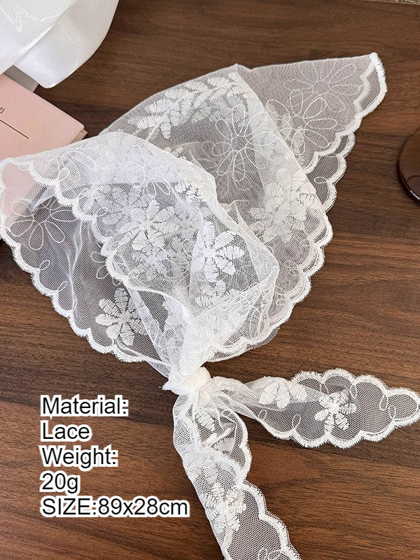 Retro Lace Floral Headscarf Bandana Women N6C004