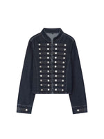 Load image into Gallery viewer, Embroidered Cropped Denim Jacket Slim Fit Women N6F193