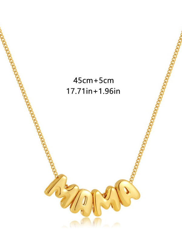 MAMA Stainless Steel Necklace Women N6D536