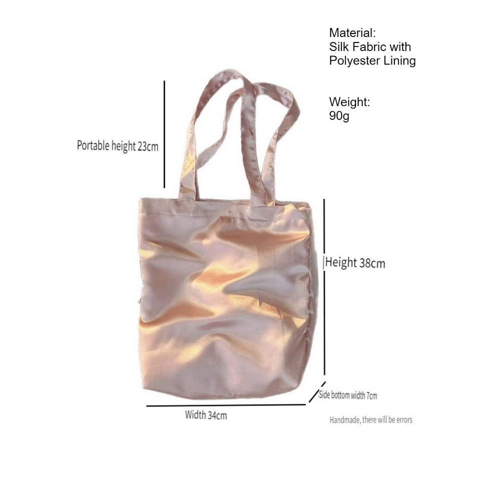 Satin Tote Bag Women Work Commute N6E001