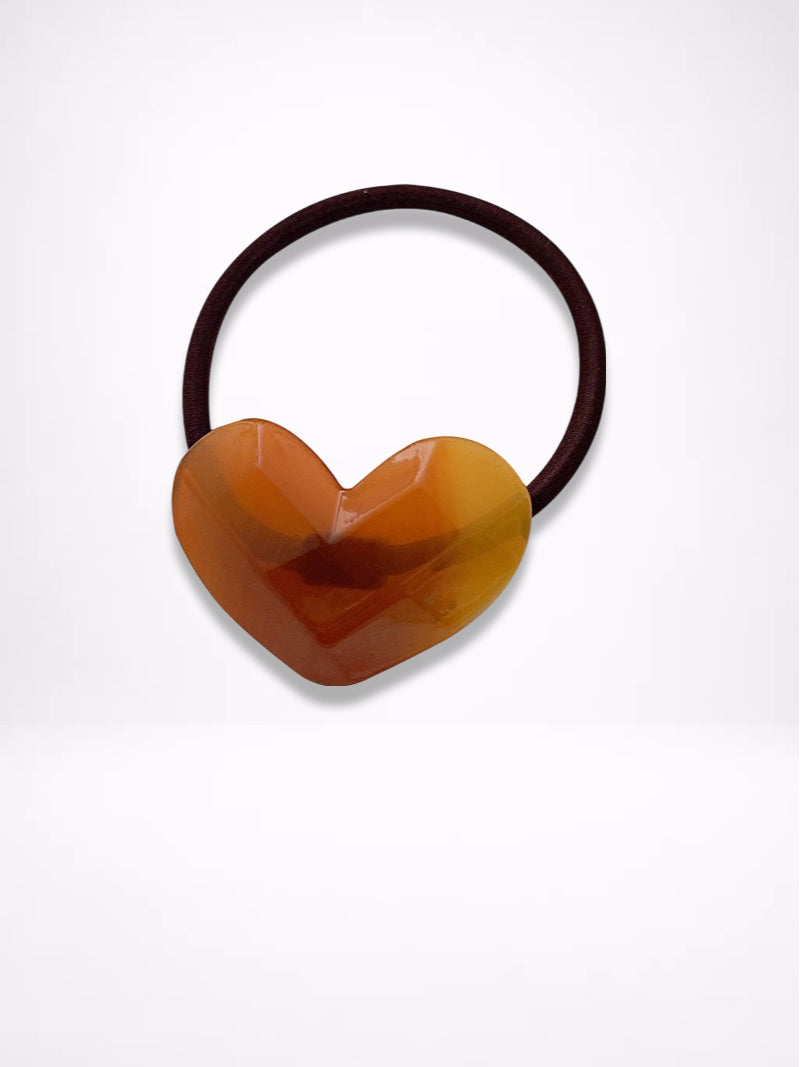 Candy Color Heart Hair Scrunchie High Elasticity N6C341