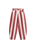 Load image into Gallery viewer, High Waist Slimming Stripe Tapered Jeans Red White N6H131