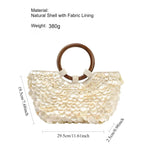 Load image into Gallery viewer, Handmade Natural Shell Bag Fairy Tote Clutch N6F143