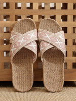 Load image into Gallery viewer, Breathable Anti-Slip Linen Slippers Women Summer N6C231