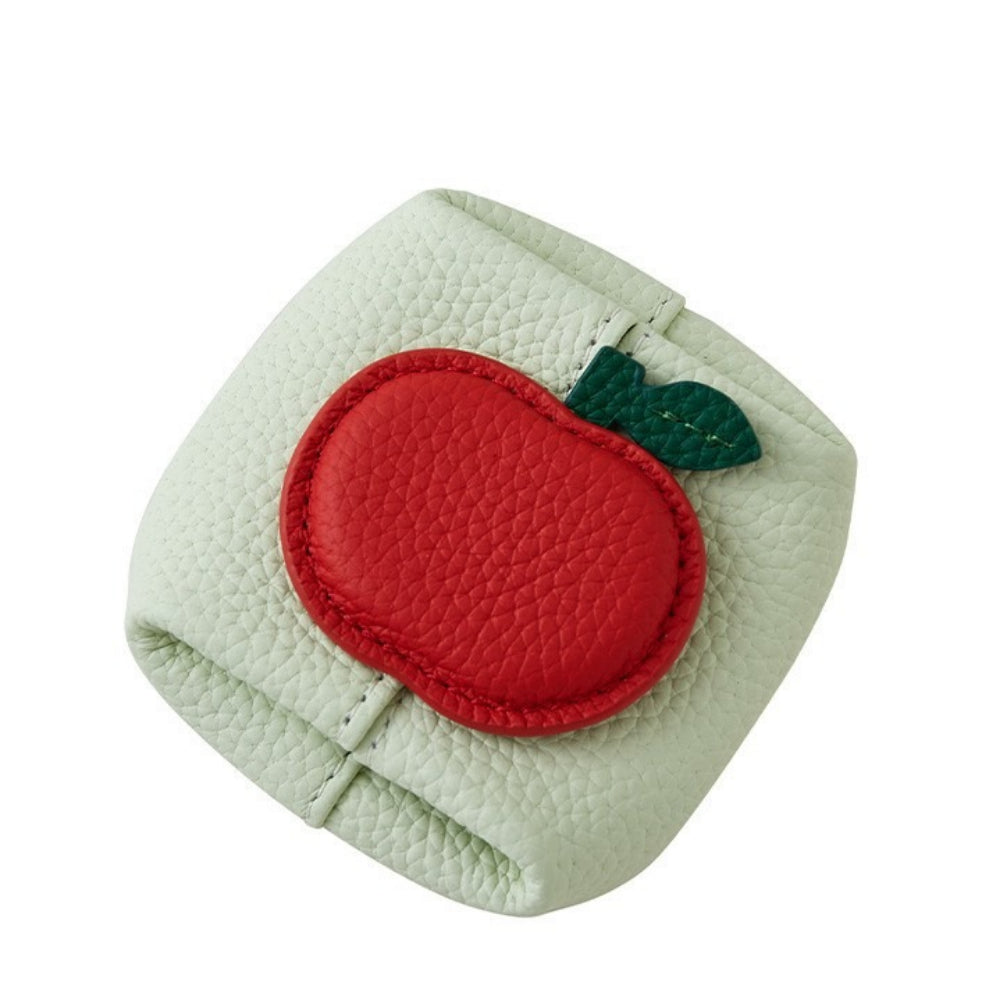 Top Grain Leather Apple Coin Purse Mini Organizer N6G089