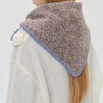 Load image into Gallery viewer, Wool Blend Heathered Knit Triangle Scarf Women S5P671