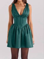 Load image into Gallery viewer, Deep V Neck Mini Dress Princess Seam  N5Z305

