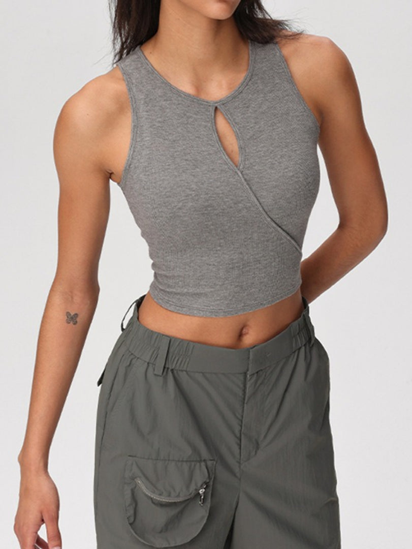 Ribbed Sports Bra Yoga Crop Top High Support N6F019