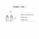 Load image into Gallery viewer, Clear Resin Teardrop Silver Stud Earrings Minimalist N6H091