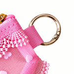 Load image into Gallery viewer, Pink Heart Mesh Triangle Pencil Pouch N6J257