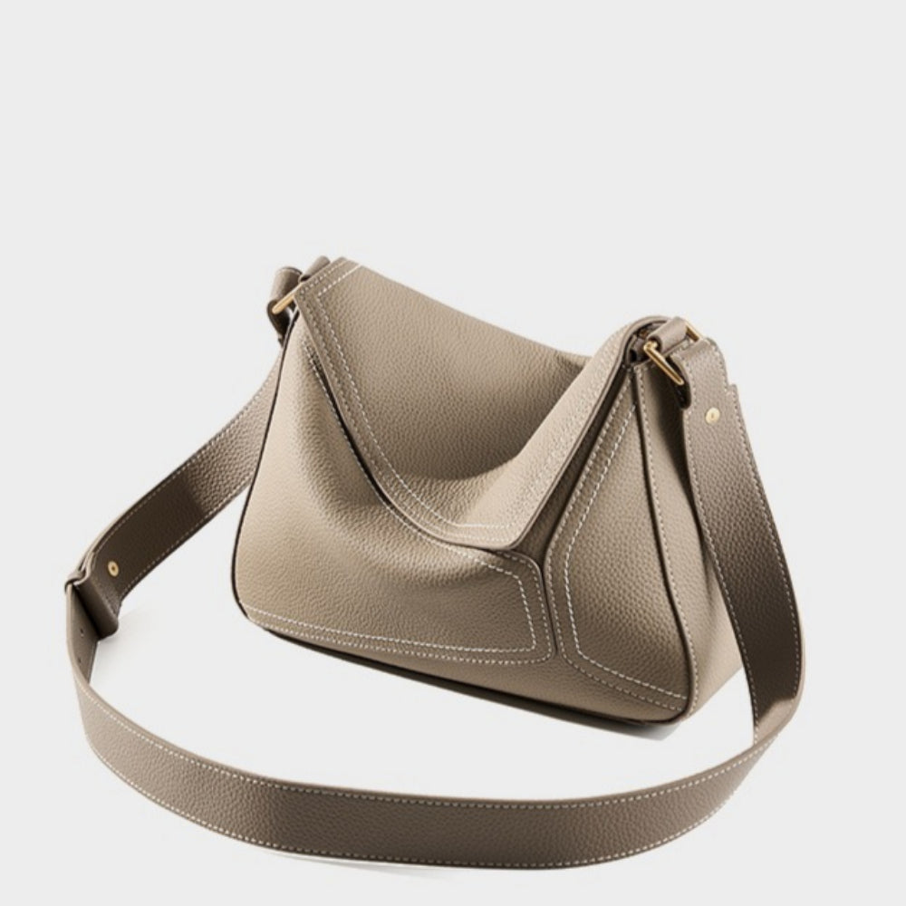 Genuine Leather Geometric Pillow Bag Crossbody Shoulder N6F161