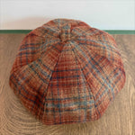 Load image into Gallery viewer, Vintage Beret Plaid Oversized Pumpkin Hat Women N6H232