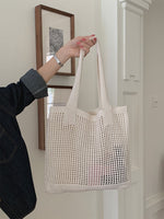 Load image into Gallery viewer, Mesh Crochet Tote Bag Vintage Women N6C060