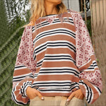 Load image into Gallery viewer, Block Print Sweatshirt Long Mid Weight Options N5Z797
