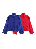 Load image into Gallery viewer, Loose Zip Cotton Linen Trench Coat Flap Pocket Women N6G169