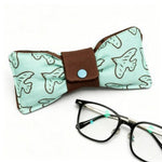 Load image into Gallery viewer, Bow Button Closure Eyeglass Case Sunglasses Pouch N6G103