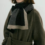 Load image into Gallery viewer, Polka Dot Jacquard Knit Scarf  M5A257