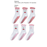 Load image into Gallery viewer, Cartoon Anti-Slip Yoga Socks Women White Mid-Calf N6H004