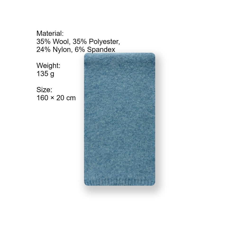 35% Wool Solid Knit Scarf Women Soft Warm N6H226