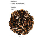 Load image into Gallery viewer, 14cm Leopard Print Large Fabric Flower Brooch N6F281