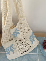 Load image into Gallery viewer, Crochet Turtle Openwork Shoulder Bag Women N6C050