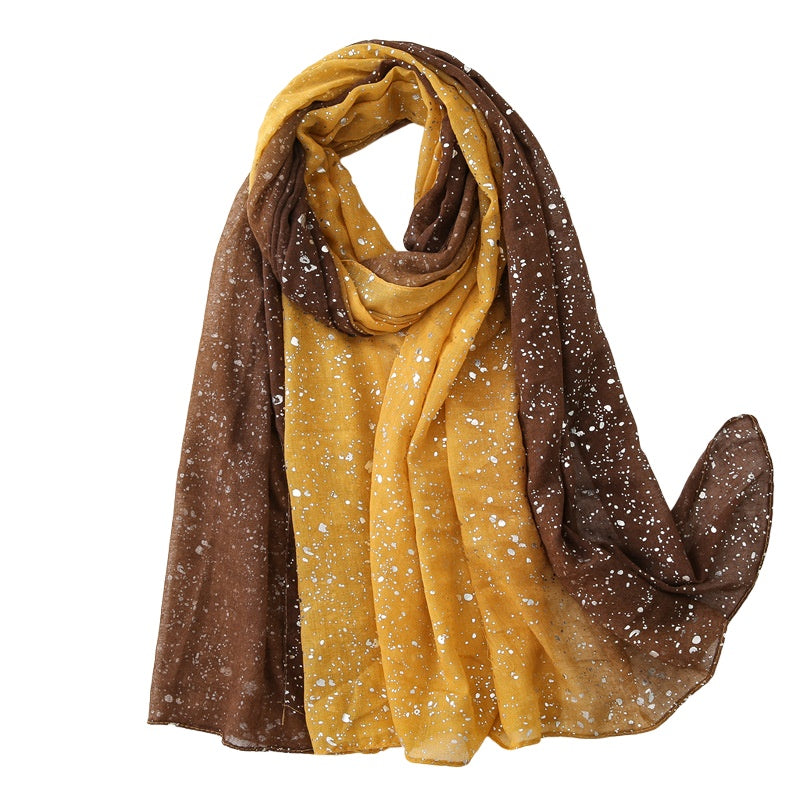 Silver Foil Gradient Thermal Shawl  M5A261