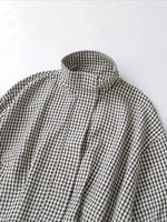 Load image into Gallery viewer, Loose Zip Stand Collar Plaid Bomber Jacket Women N6G154
