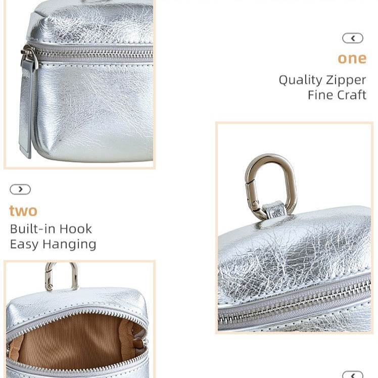 Women's Top-Grain Leather Zip Coin Purse N6J238