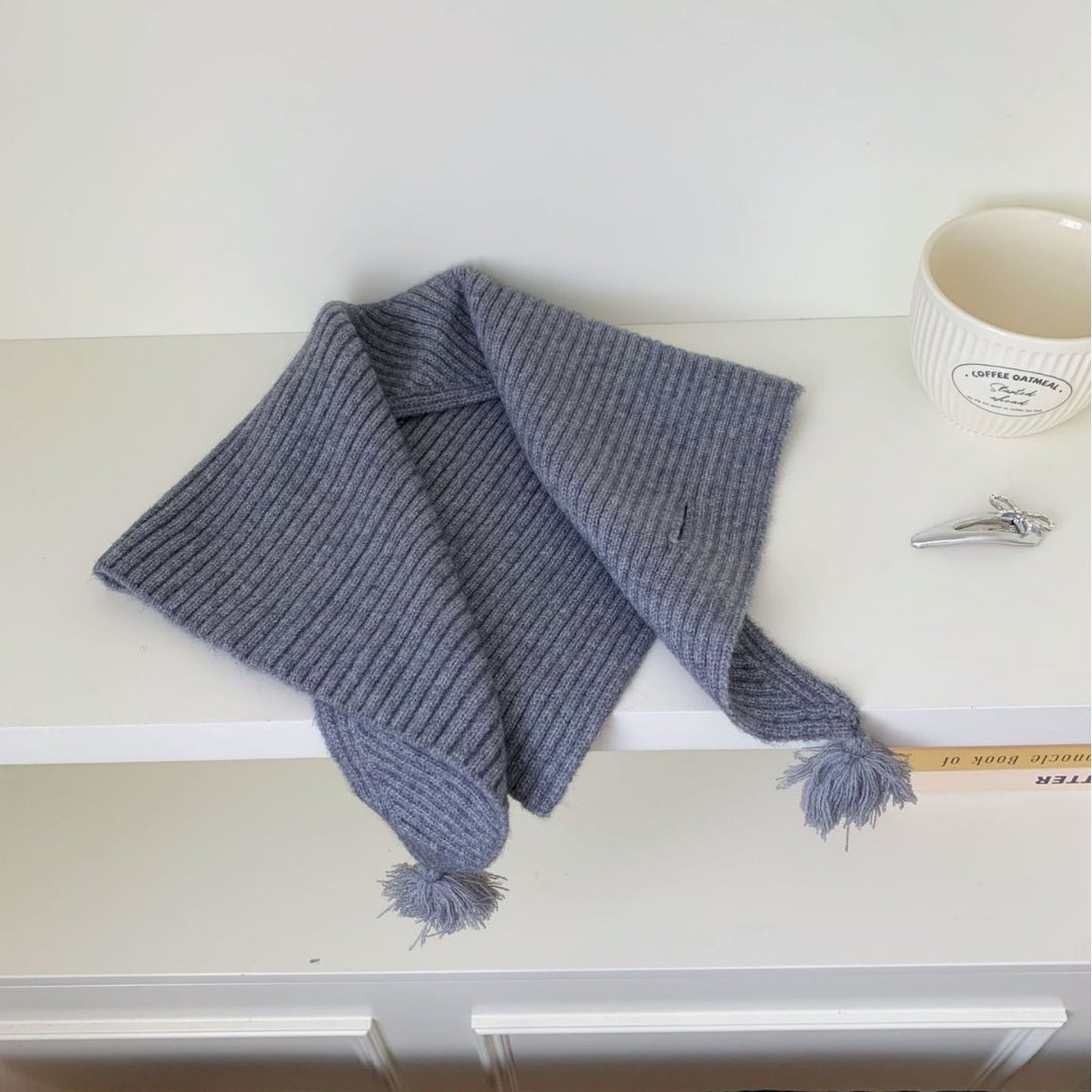 Fringe Knit Shawl Neck Warmer Triangle Cape Women N6H309