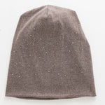 Load image into Gallery viewer, Double Layer Cotton Rhinestone Beanie Women N6H227