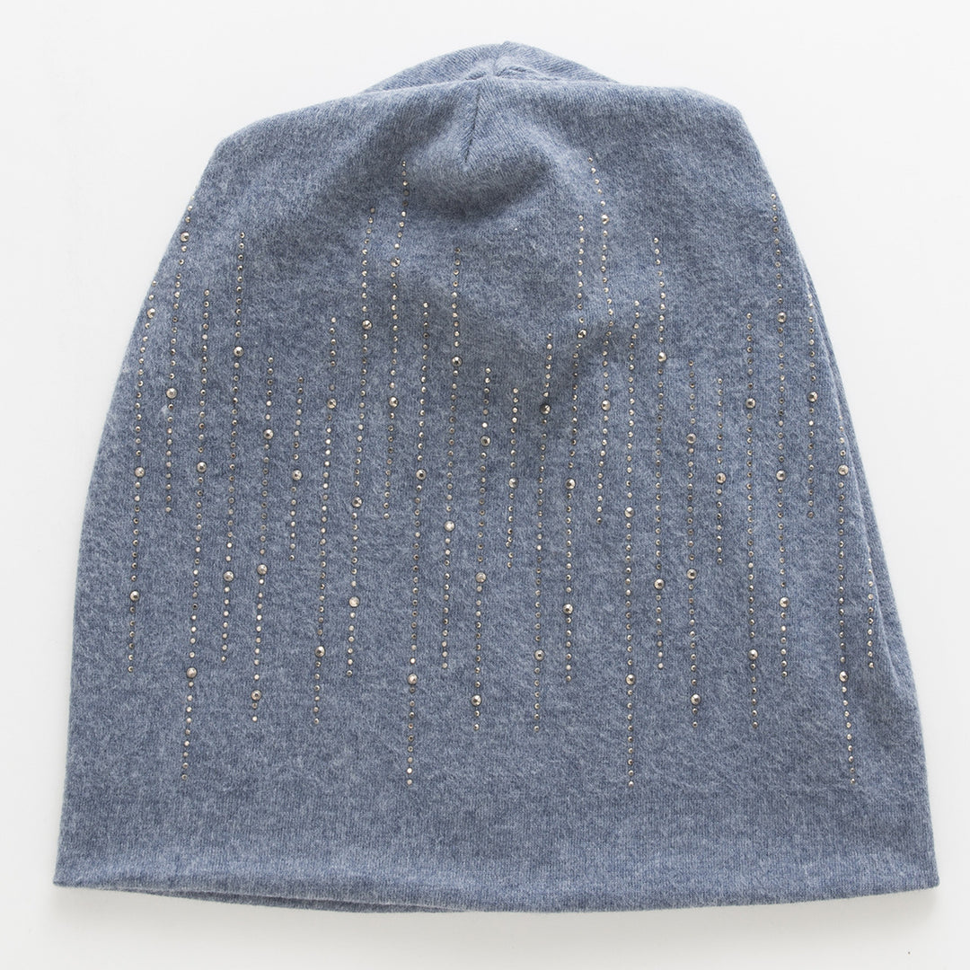 Double Layer Cotton Rhinestone Beanie Women N6H227