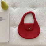 Load image into Gallery viewer, Soft Plush Knit Handbag Women Small Tote N6H314