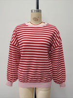 Load image into Gallery viewer, Backless Color Block Stripe Oversized Knit Pullover N6G185