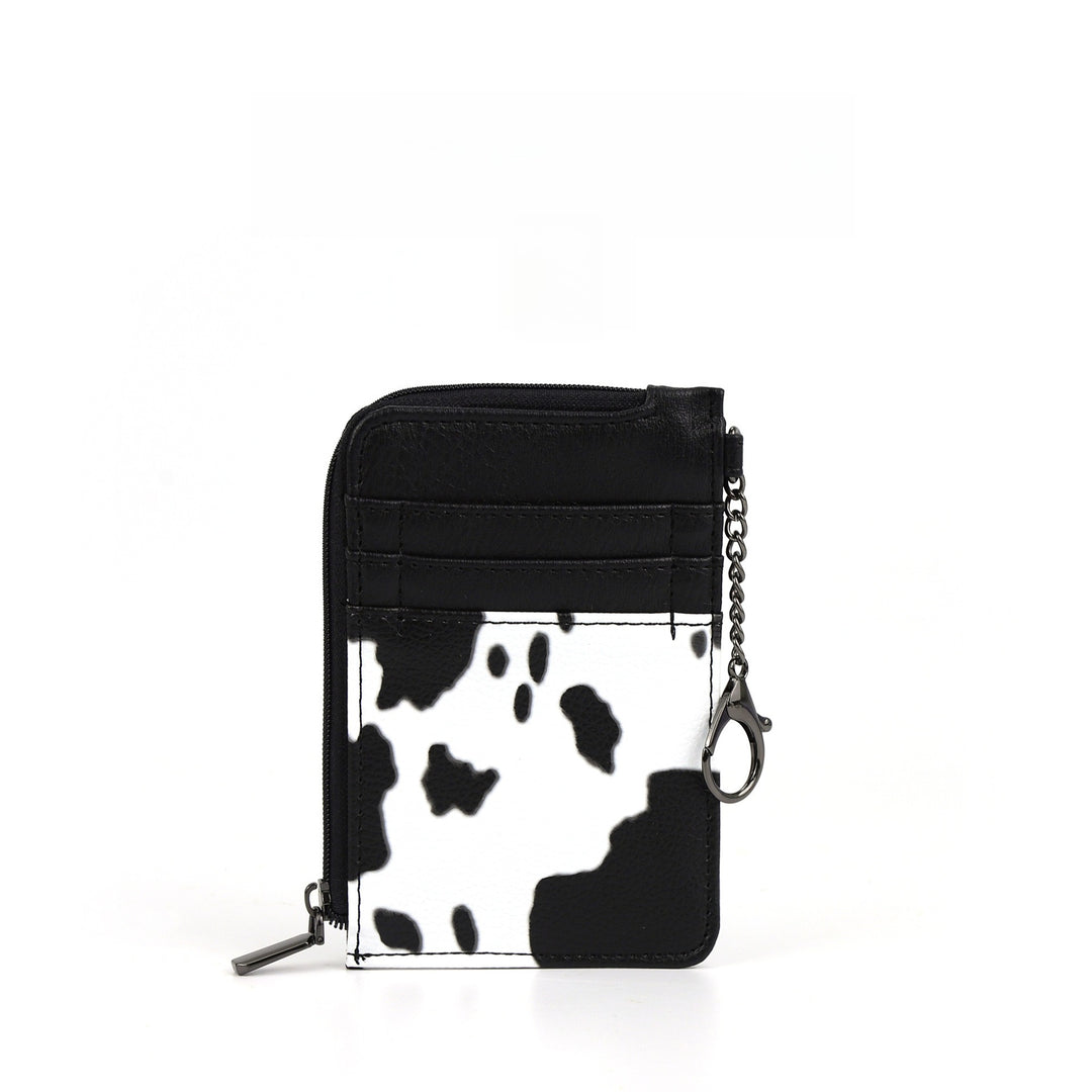 Retro Cow Card Holder Wallet PU Slim Minimalist N6G054