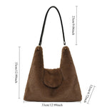 Load image into Gallery viewer, Women's Plush Large Tote Shoulder Bag N6J178