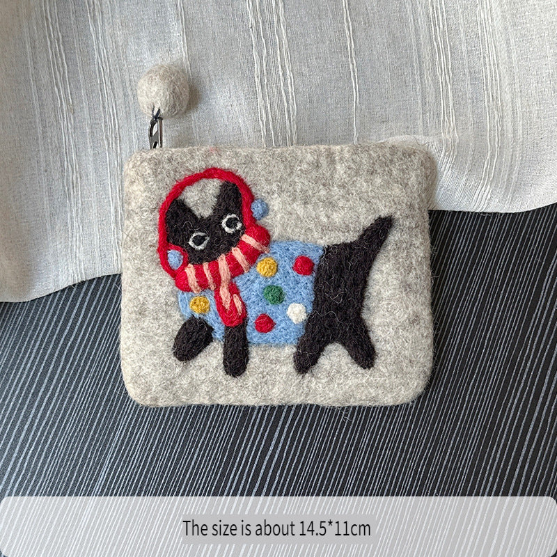 Felt Sheep Card Holder Coin Purse Cute Cartoon N6G006