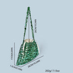 Load image into Gallery viewer, Handwoven Silver Gold Bead Large Hobo Shoulder Bag N6E021