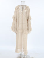 Load image into Gallery viewer, Sheer Sexy Chiffon Batwing Sleeve Maxi Dress Women N6D114