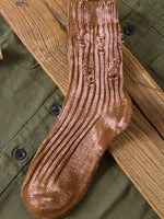 Load image into Gallery viewer, Distressed Knit Cotton Workwear Socks M5A075