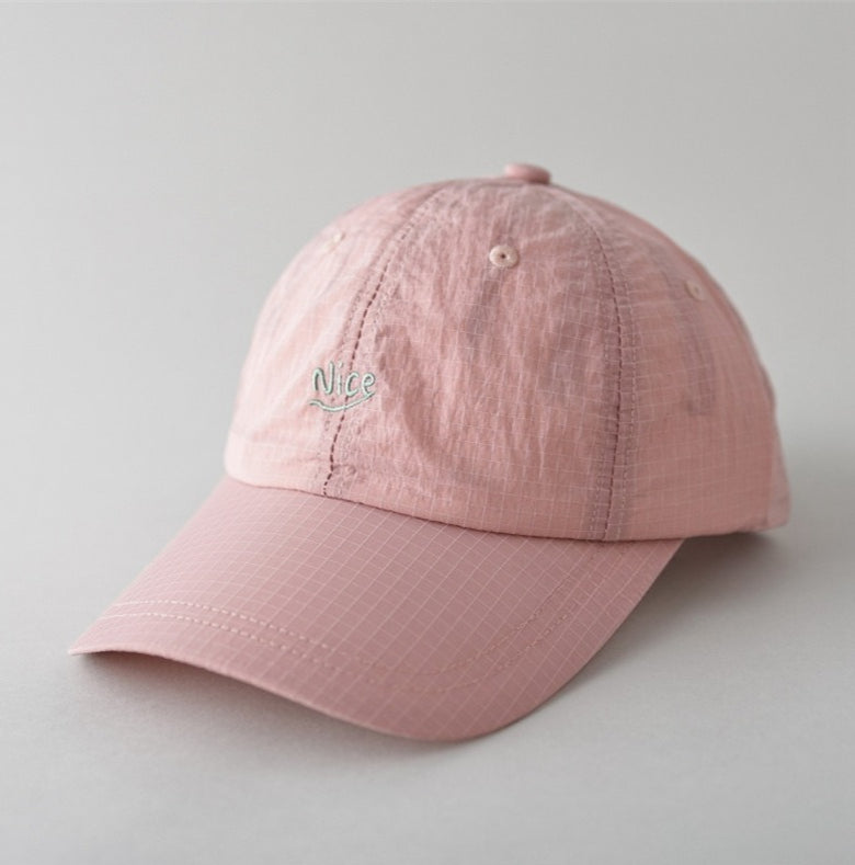 Embroidered Letter Check Quick-Dry Baseball Cap N6C082