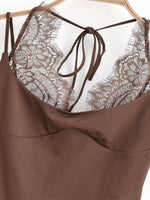 Load image into Gallery viewer, Lace Panel Halter Neck Bodysuit N6F015