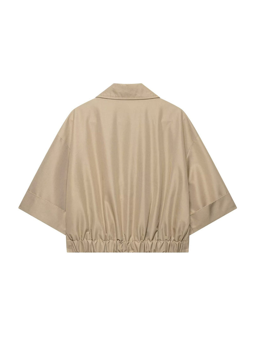 Loose Double-Breasted Cuffed Sleeve Trench Coat Women N6G163