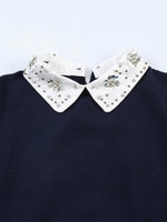 Load image into Gallery viewer, Retro Streetwear Paneled Lapel Short Sleeve Knit Top N6G157