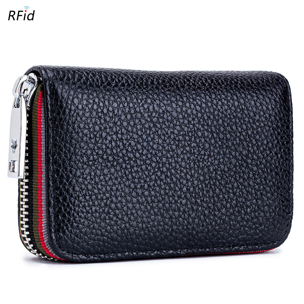 Accordion RFID Leather Card Holder Women N6D033